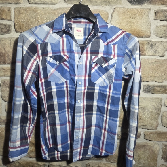 Levi's Other - Levi's Blue Plaid Men's Button-Down Shirt